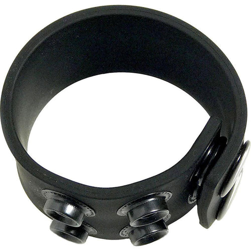 Boneyard Silicone Ball Strap Black - Black 3-Snap 4 cm Adjustable Ball Stretcher Ring - Hush Store Sydney 