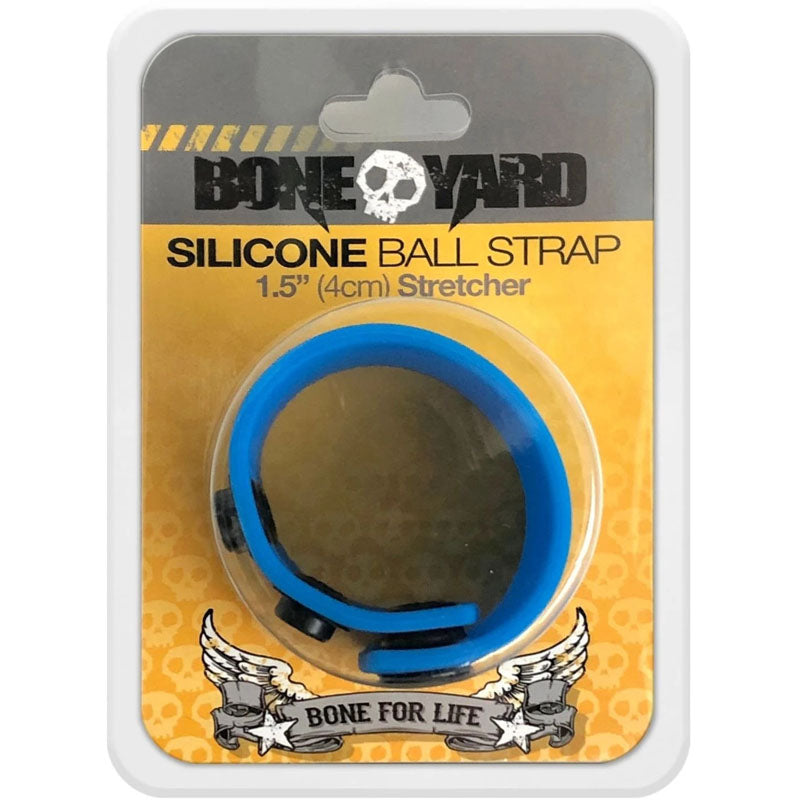 Boneyard Silicone Ball Strap Blue - Blue 3-Snap 4 cm Adjustable Ball Stretcher Ring - Hush Store Sydney 