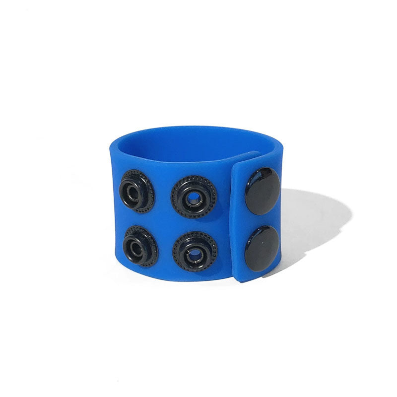 Boneyard Silicone Ball Strap Blue - Blue 3-Snap 4 cm Adjustable Ball Stretcher Ring - Hush Store Sydney 