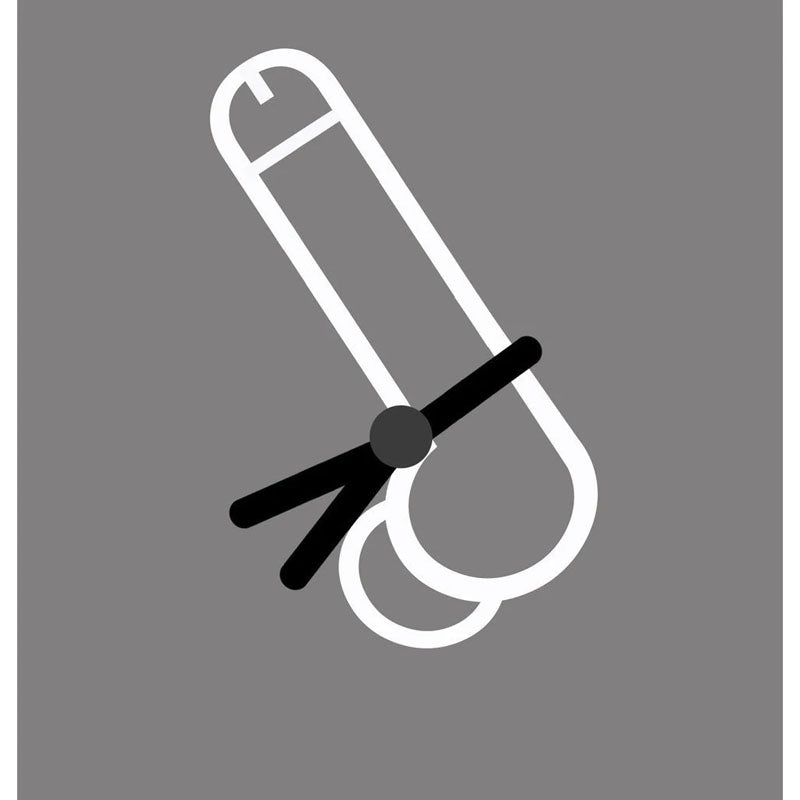 Boneyard Cock Leash Single - Black Adjustable Cock Lasso Ring - Hush Store Sydney 