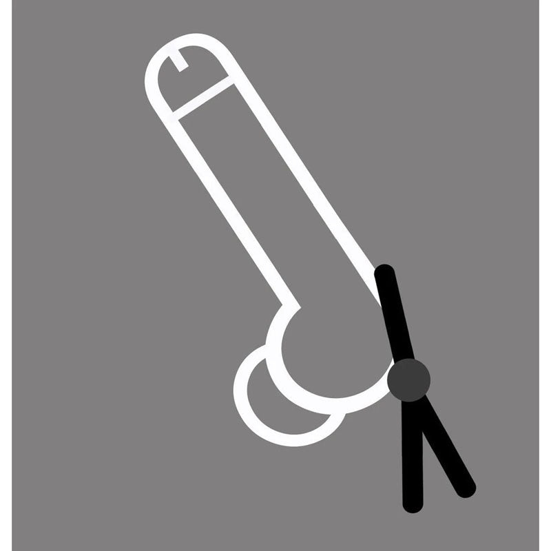 Boneyard Cock Leash Single - Black Adjustable Cock Lasso Ring - Hush Store Sydney 