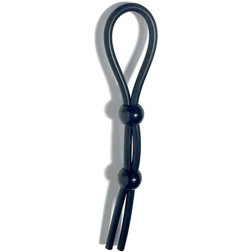 Boneyard Cock Leash Double - Black Adjustable Cock Lasso Ring - Hush Store Sydney 