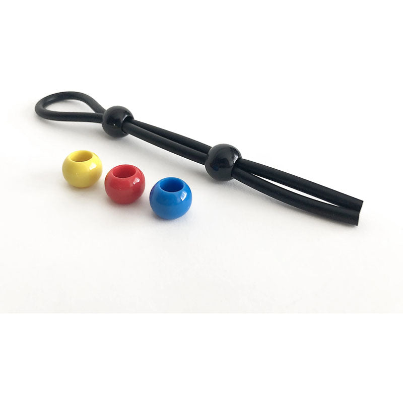 Boneyard Cock Leash Double - Black Adjustable Cock Lasso Ring - Hush Store Sydney 