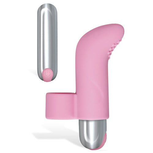 Adam & Eve Silicone Rechargeable Finger Vibe - Pink USB Rechargeable Finger Stimulator - Hush Store Sydney 