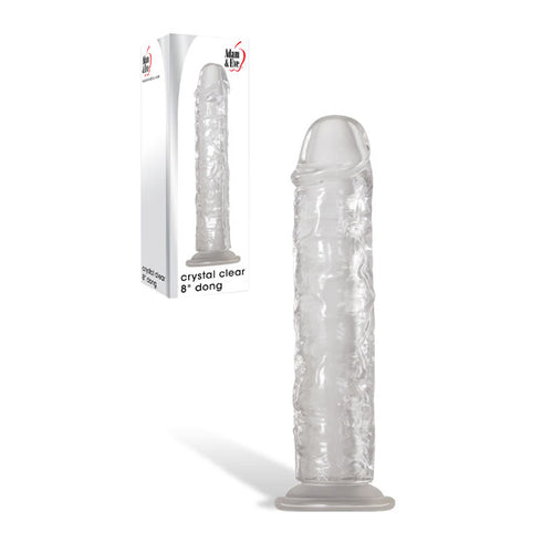 Adam & Eve Crystal Clear 8'' Dong - Clear 20.3 cm Dong - Hush Store Sydney 