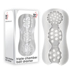 Adam & Eve Triple Chamber Ball Drainer - Clear Masturbator Sleeve
