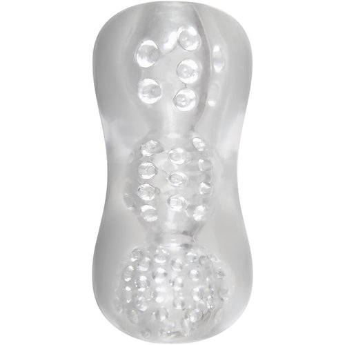 Adam & Eve Triple Chamber Ball Drainer - Clear Masturbator Sleeve - Hush Store Sydney 