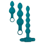 Adam & Eve Vibrating Bumpy Bead Set - Green Vibrating Anal Bead Set