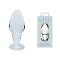 Clarity - Utopian Bud - Clear 8.9 cm Glass Butt Plug - Hush Store Sydney 