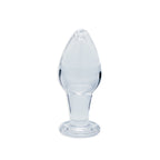 Clarity - Utopian Bud - Clear 8.9 cm Glass Butt Plug