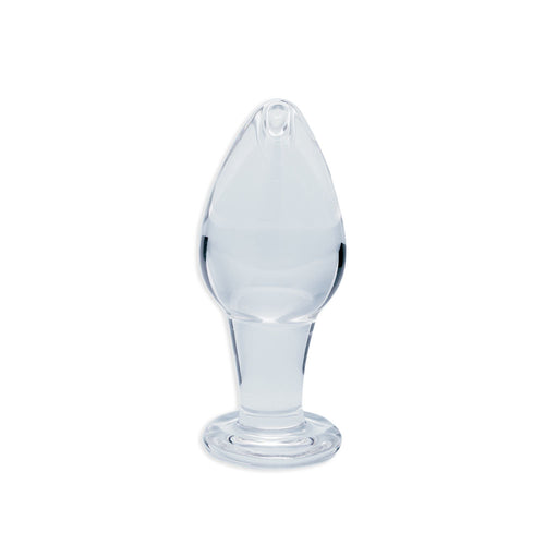 Clarity - Utopian Bud - Clear 8.9 cm Glass Butt Plug - Hush Store Sydney 