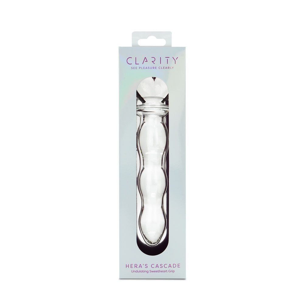 Clarity - Hera's Cascade - Clear 15 cm Glass Dildo