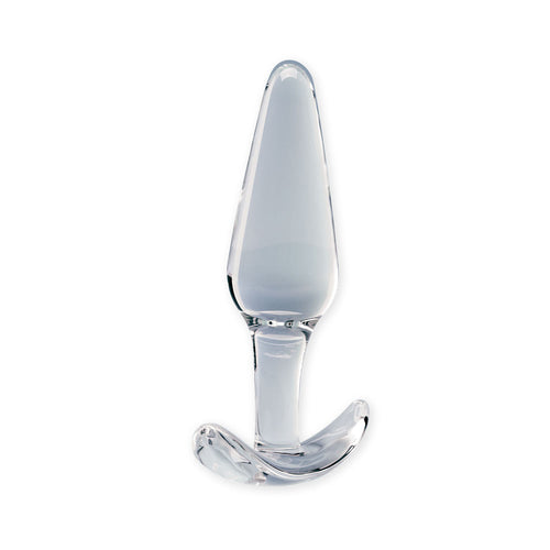 Clarity - Utopian Floret - Clear 11 cm Glass Butt Plug - Hush Store Sydney 