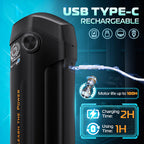 CyberSkin The Titan - Black USB Rechargeable Thrusting & Vibrating Auto Masturbator with Heater