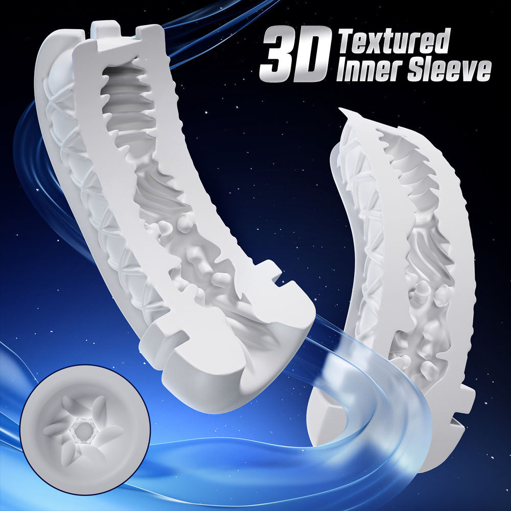 CyberSkin The Warrior - Black USB Rechargeable Sucking & Vibrating Auto Masturbator