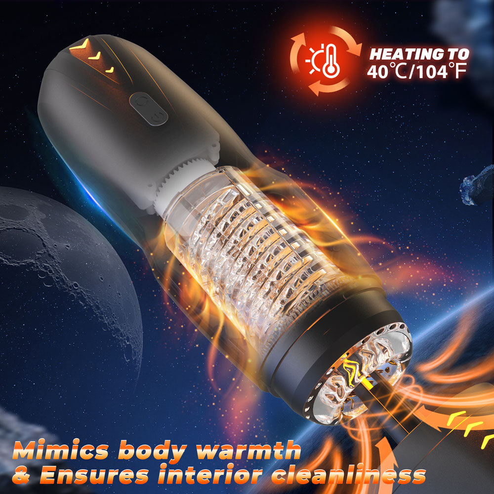 CyberSkin The Galaxy Voy - USB Rechargeable Thrusting & Rotating Auto Masturbator with Heater