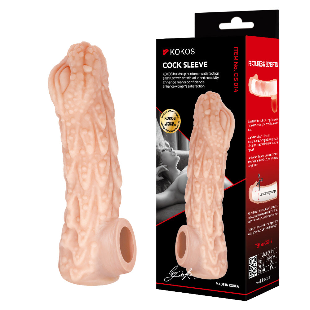 Kokos Cock Sleeve 014 - Flesh Penis Extension Sleeve - Large Size