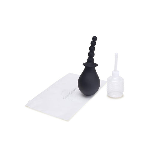 CleanScene 4 Piece Soft Squeeze Beaded Anal Douche Set with Flared Base - 250 ml Capacity with Free Travel Douche Included - Hush Store Sydney 