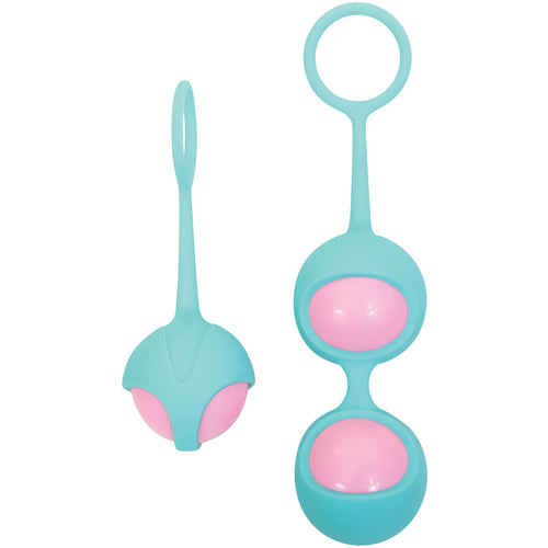 Adam & Eve Eve's Kegel Training Set - Teal/Pink Kegel Trainers - Set of 2 - Hush Store Sydney 