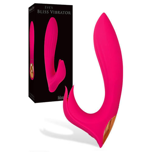 Adam & Eve EVES BLISS VIBRATOR - Pink 17.8 cm USB Rechargeable Rabbit Vibrator - Hush Store Sydney 