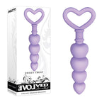 Evolved Sweet Treat - Purple 11.5 cm Beaded Butt Plug with Handle - Hush Store Sydney 