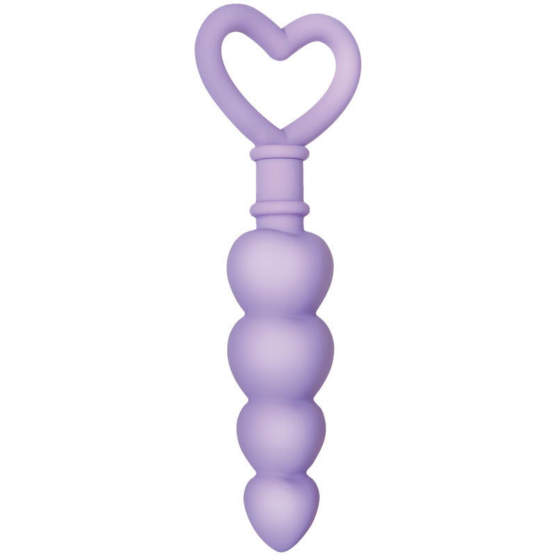 Evolved Sweet Treat - Purple 11.5 cm Beaded Butt Plug with Handle - Hush Store Sydney 