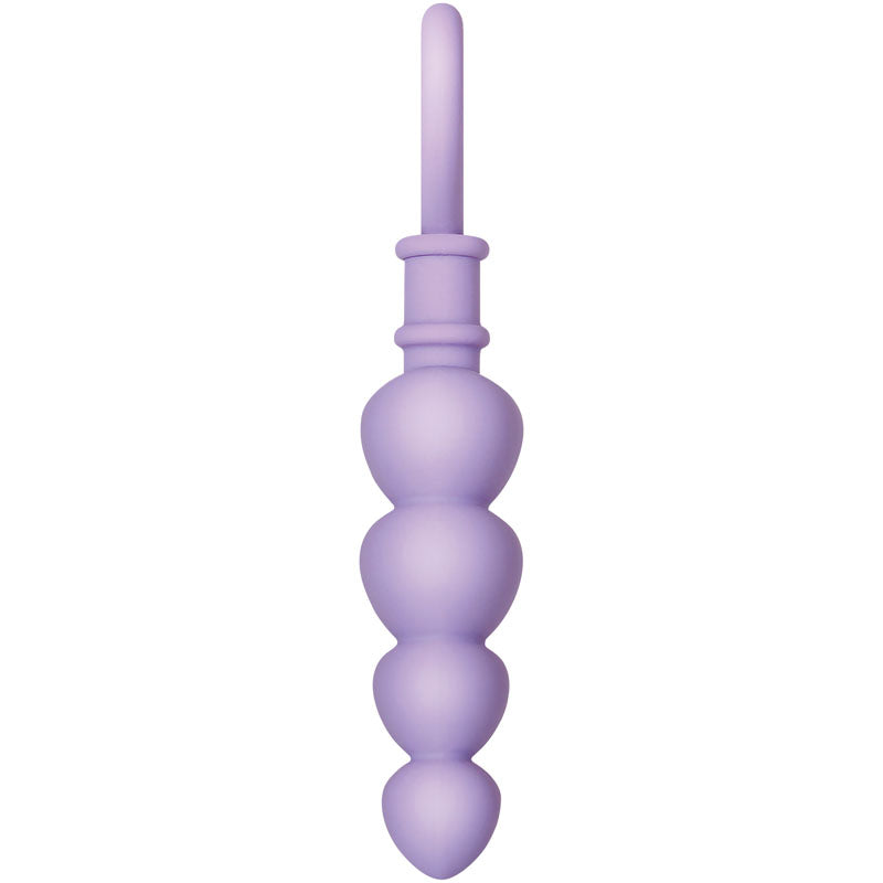 Evolved Sweet Treat - Purple 11.5 cm Beaded Butt Plug with Handle - Hush Store Sydney 