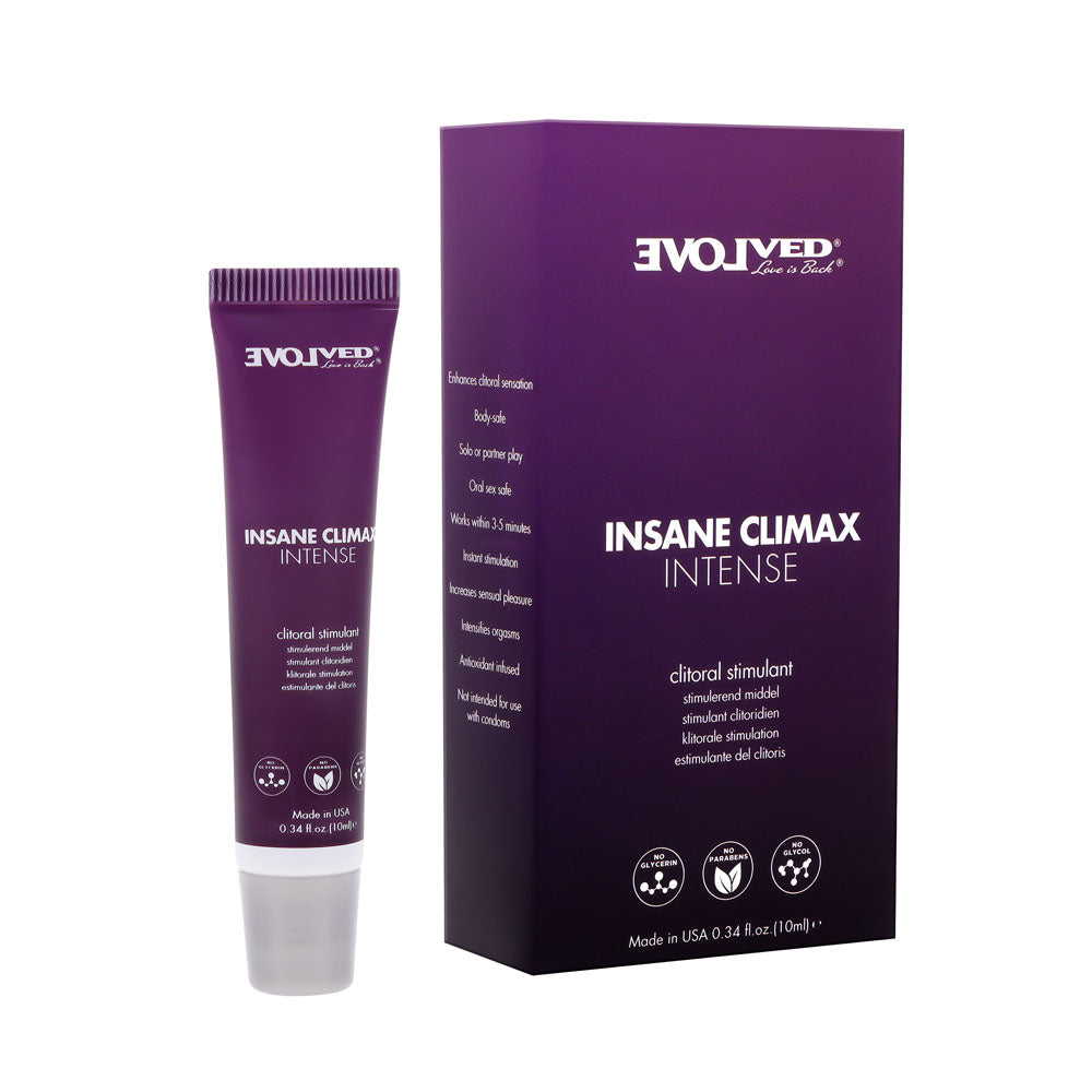 Evolved INSANE CLIMAX - INTENSE - Clitoral Stimulation Gel - 10 ml Tube - Hush Store Sydney 