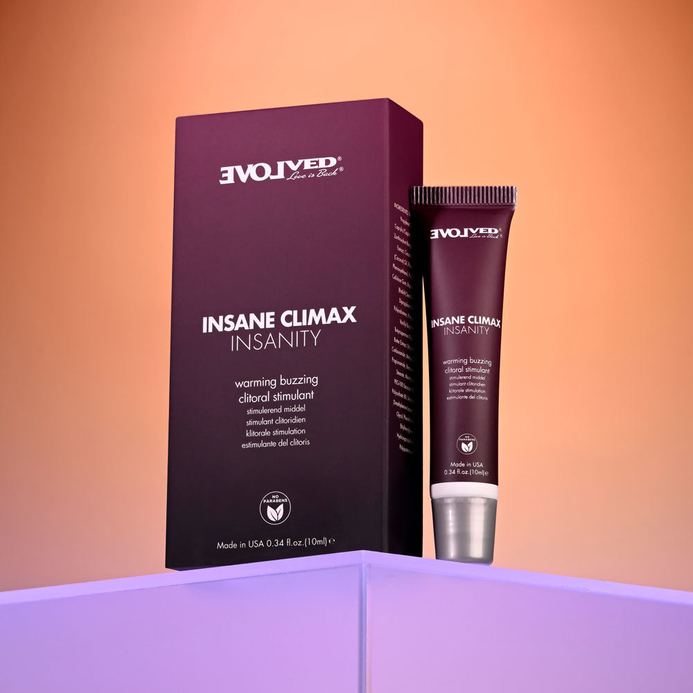 Evolved INSANE CLIMAX - INSANITY - Warming Buzzing Clitoral Stimulation Gel - 10 ml - Hush Store Sydney 