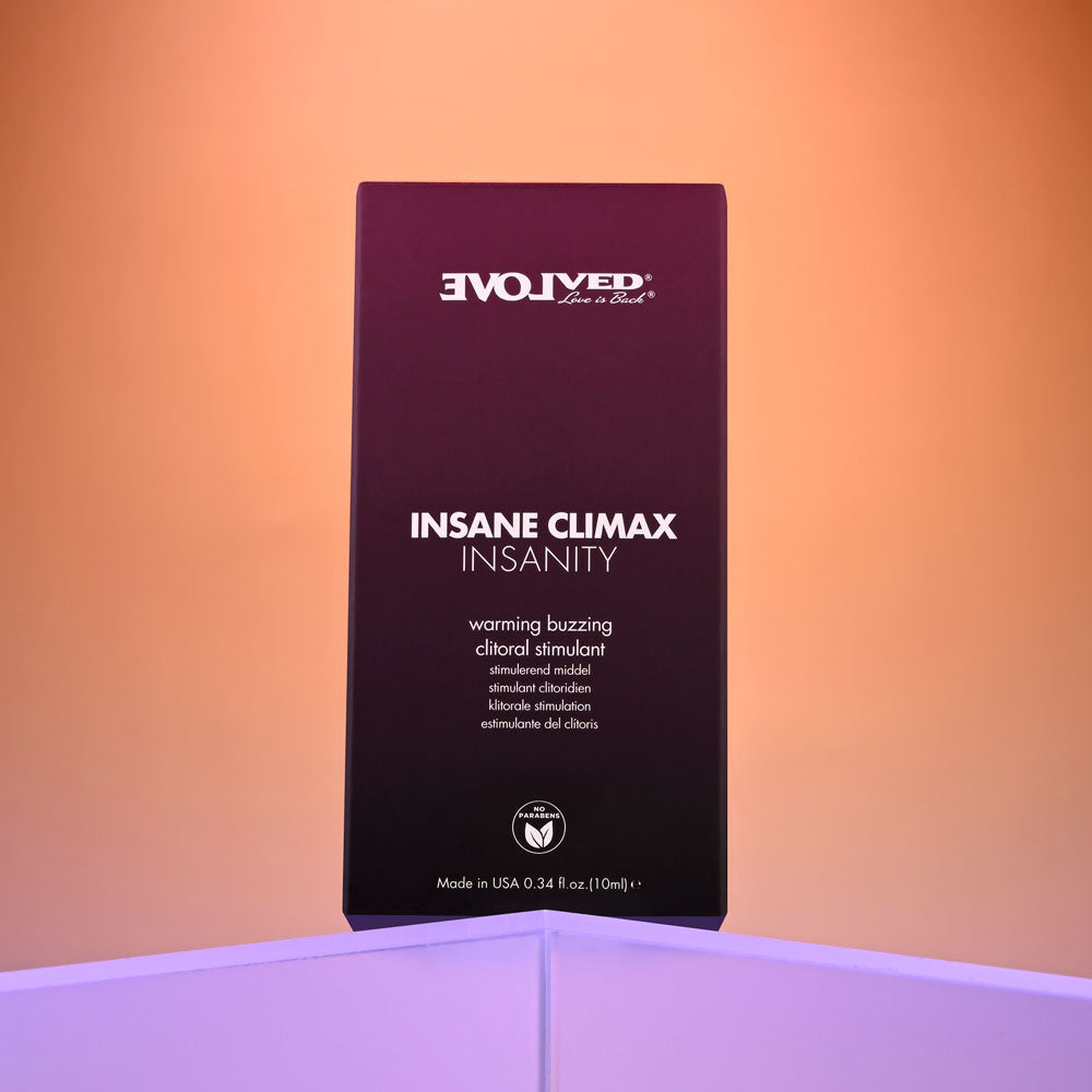 Evolved INSANE CLIMAX - INSANITY - Warming Buzzing Clitoral Stimulation Gel - 10 ml - Hush Store Sydney 