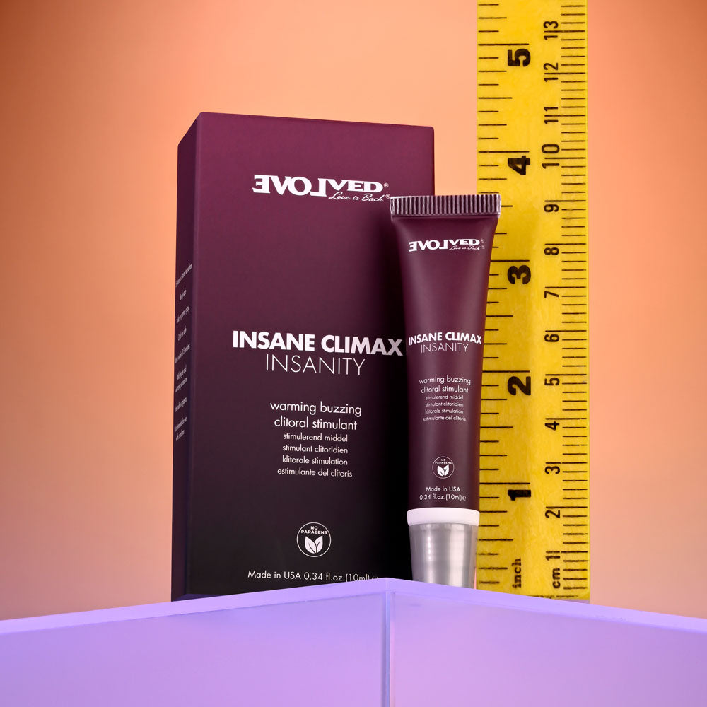 Evolved INSANE CLIMAX - INSANITY - Warming Buzzing Clitoral Stimulation Gel - 10 ml - Hush Store Sydney 