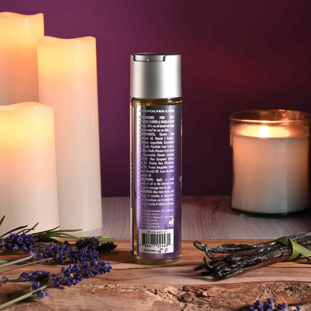 Evolved ANOINT PERFUMERY - Lavender Flower & Vanilla Bean - Lavender Flower & Vanilla Bean Massage Oil - 120 ml Bottle - Hush Store Sydney 