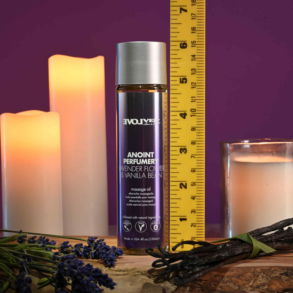 Evolved ANOINT PERFUMERY - Lavender Flower & Vanilla Bean - Lavender Flower & Vanilla Bean Massage Oil - 120 ml Bottle - Hush Store Sydney 