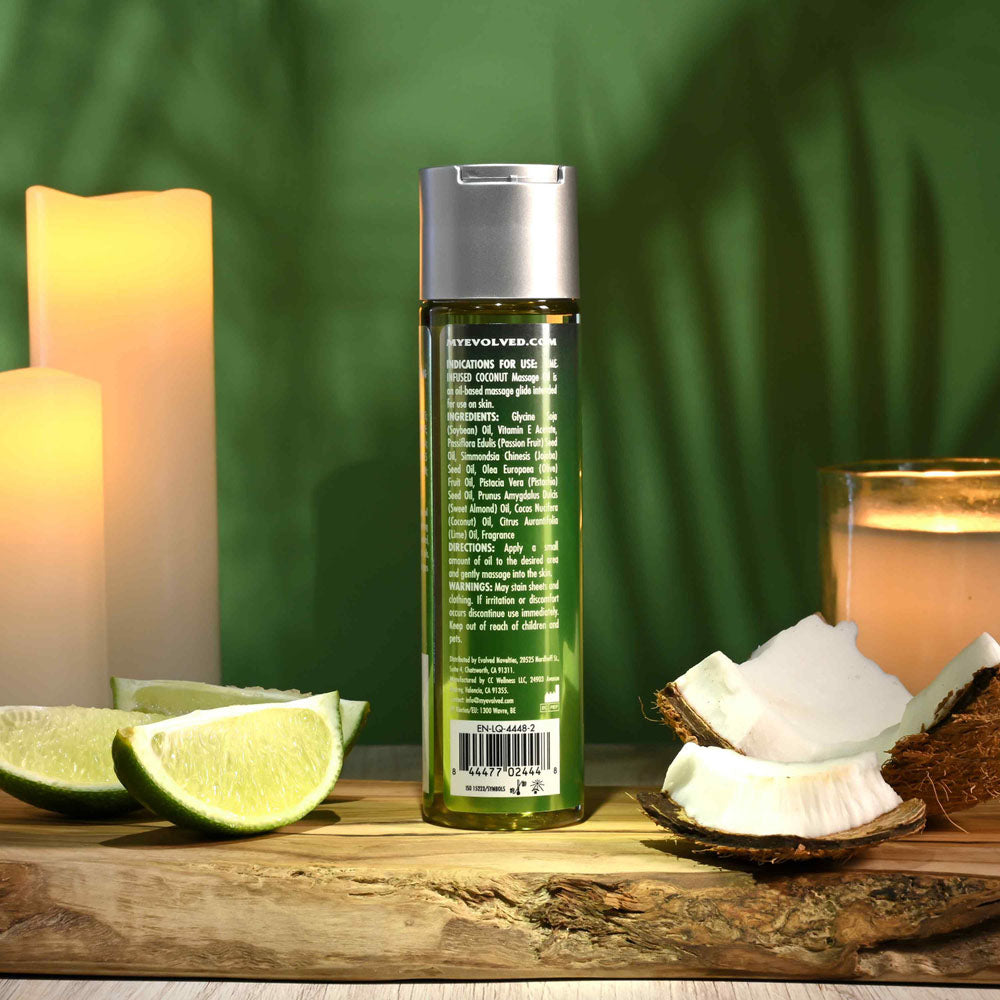 Evolved ANOINT PERFUMERY - Lime Infused Coconut - Lime Infused Coconut Massage Oil - 120 ml Bottle - Hush Store Sydney 