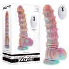 Evolved FANTASY - Multicoloured 27.6 cm USB Rechargeable Vibrating Fantasy Dildo with Remote - Hush Store Sydney 