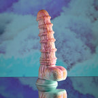 Evolved FANTASY - Multicoloured 27.6 cm USB Rechargeable Vibrating Fantasy Dildo with Remote - Hush Store Sydney 