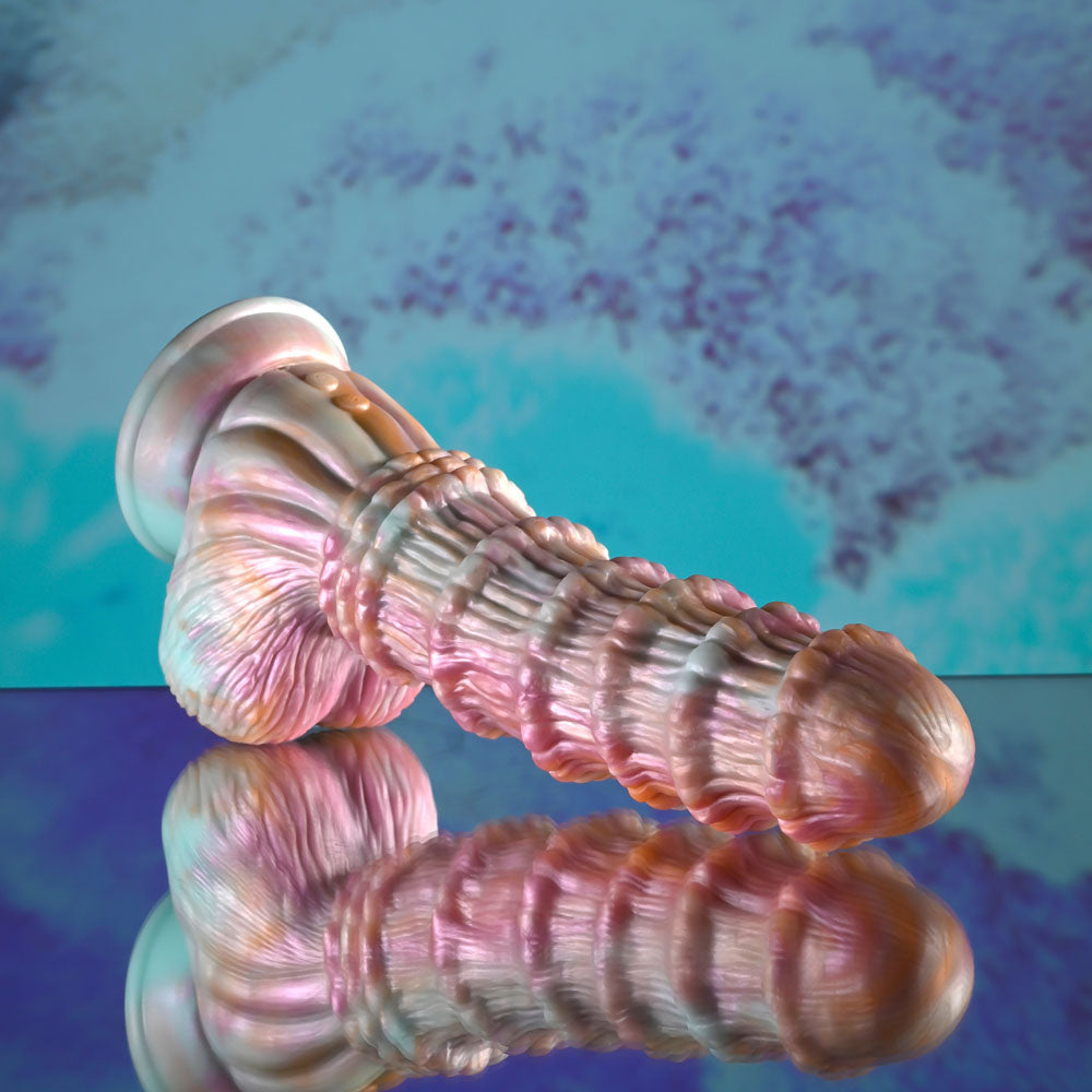 Evolved FANTASY - Multicoloured 27.6 cm USB Rechargeable Vibrating Fantasy Dildo with Remote - Hush Store Sydney 