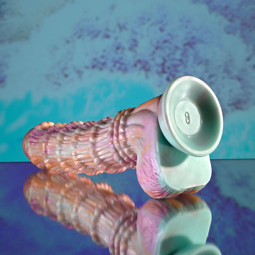 Evolved FANTASY - Multicoloured 27.6 cm USB Rechargeable Vibrating Fantasy Dildo with Remote - Hush Store Sydney 