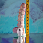 Evolved FANTASY - Multicoloured 27.6 cm USB Rechargeable Vibrating Fantasy Dildo with Remote - Hush Store Sydney 