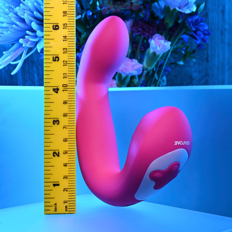 Evolved BUCK WILD - Pink USB Rechargeable Flicking Vibrator - Hush Store Sydney 