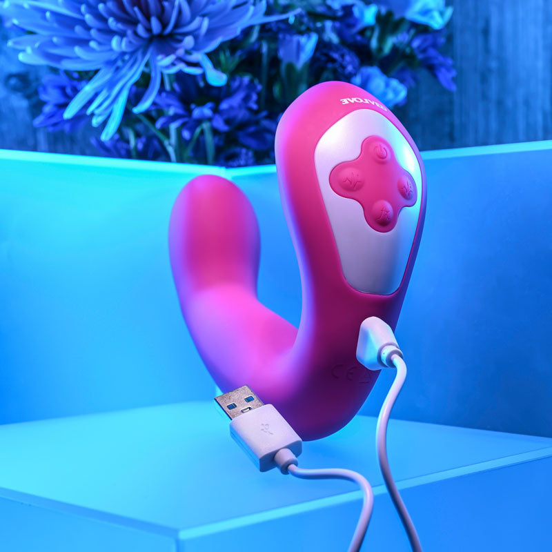 Evolved BUCK WILD - Pink USB Rechargeable Flicking Vibrator - Hush Store Sydney 