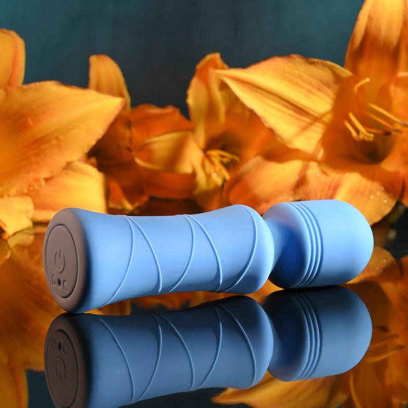 Evolved Out Of The Blue - Blue 10.5 cm USB Rechargeable Mini Massager Wand - Hush Store Sydney 
