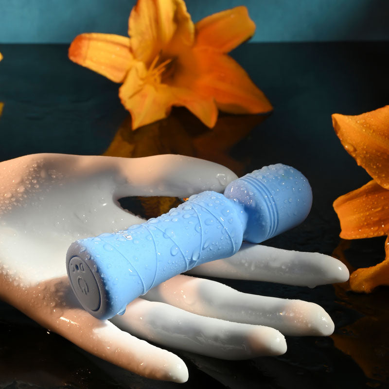 Evolved Out Of The Blue - Blue 10.5 cm USB Rechargeable Mini Massager Wand - Hush Store Sydney 