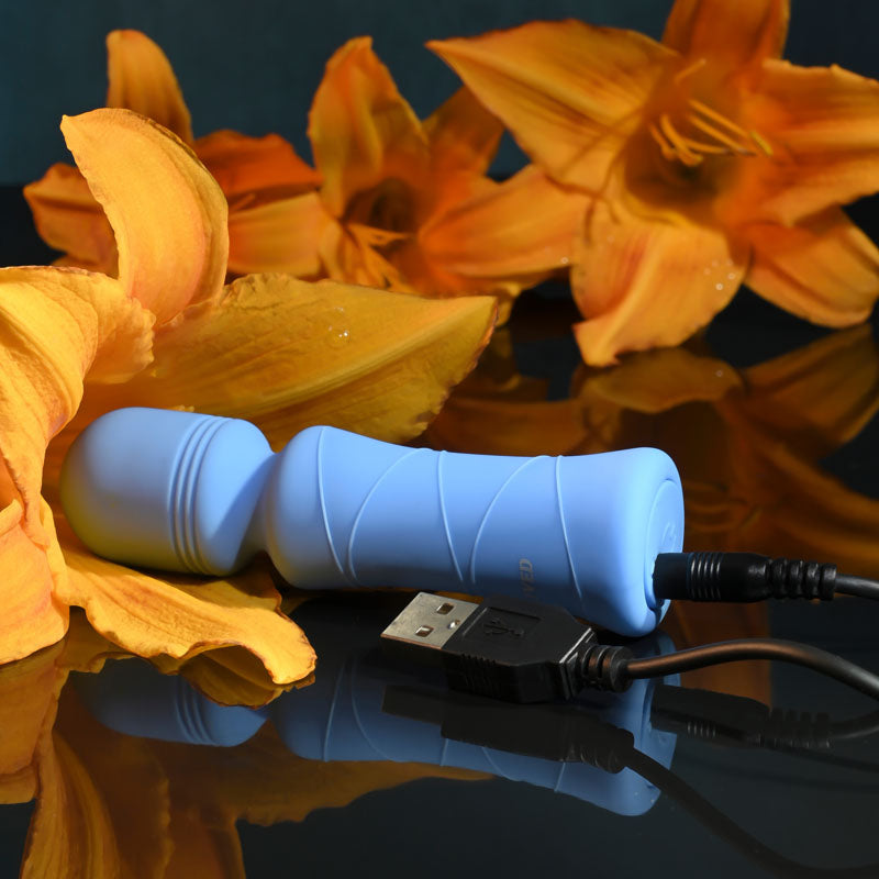 Evolved Out Of The Blue - Blue 10.5 cm USB Rechargeable Mini Massager Wand - Hush Store Sydney 