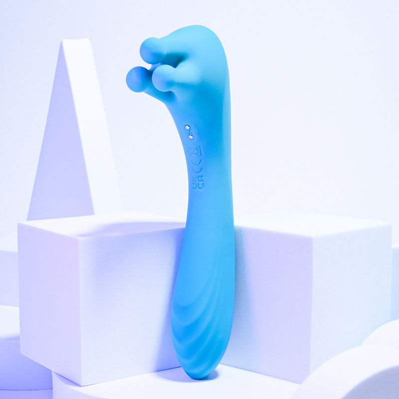 Evolved HEADS OR TAILS - Blue 19.3 cm USB Rechargeable Dual Ended Massager - Hush Store Sydney 