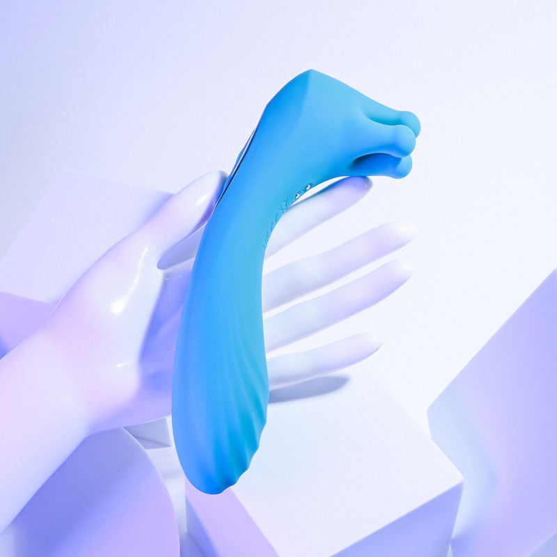 Evolved HEADS OR TAILS - Blue 19.3 cm USB Rechargeable Dual Ended Massager - Hush Store Sydney 