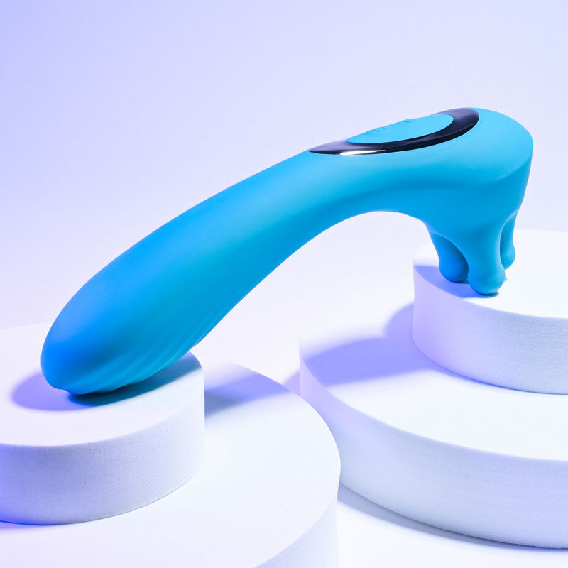 Evolved HEADS OR TAILS - Blue 19.3 cm USB Rechargeable Dual Ended Massager - Hush Store Sydney 