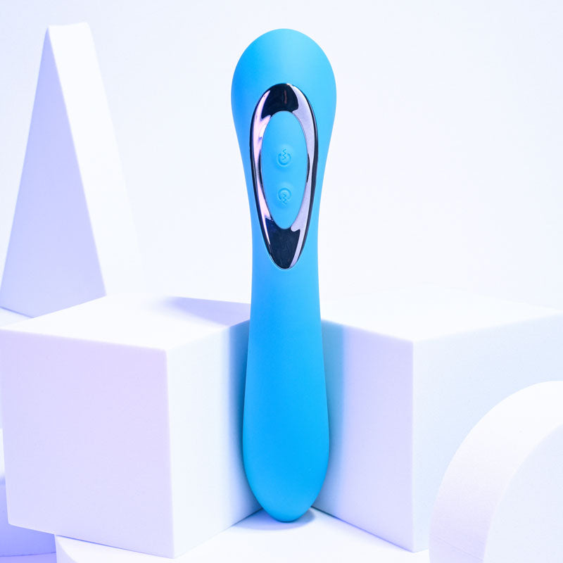 Evolved HEADS OR TAILS - Blue 19.3 cm USB Rechargeable Dual Ended Massager - Hush Store Sydney 