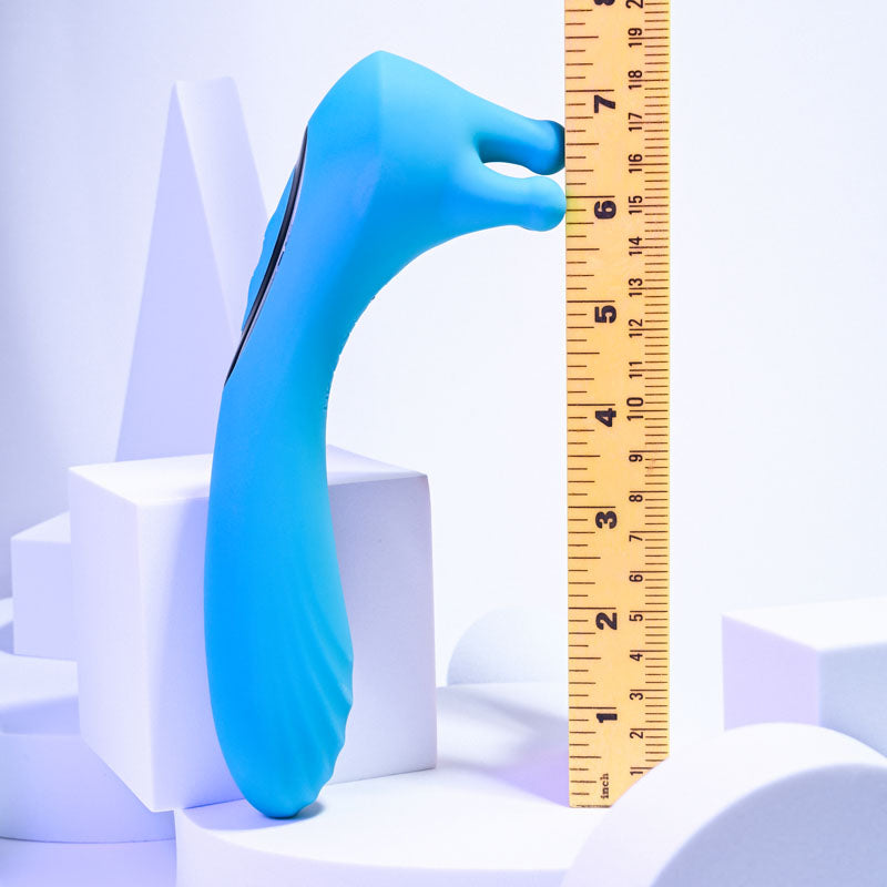 Evolved HEADS OR TAILS - Blue 19.3 cm USB Rechargeable Dual Ended Massager - Hush Store Sydney 