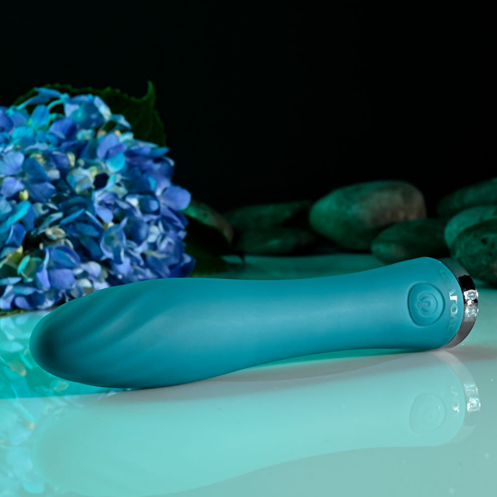 Evolved ULTRA WAVE - Blue 13 cm USB Rechargeable Mini Vibrator - Hush Store Sydney 